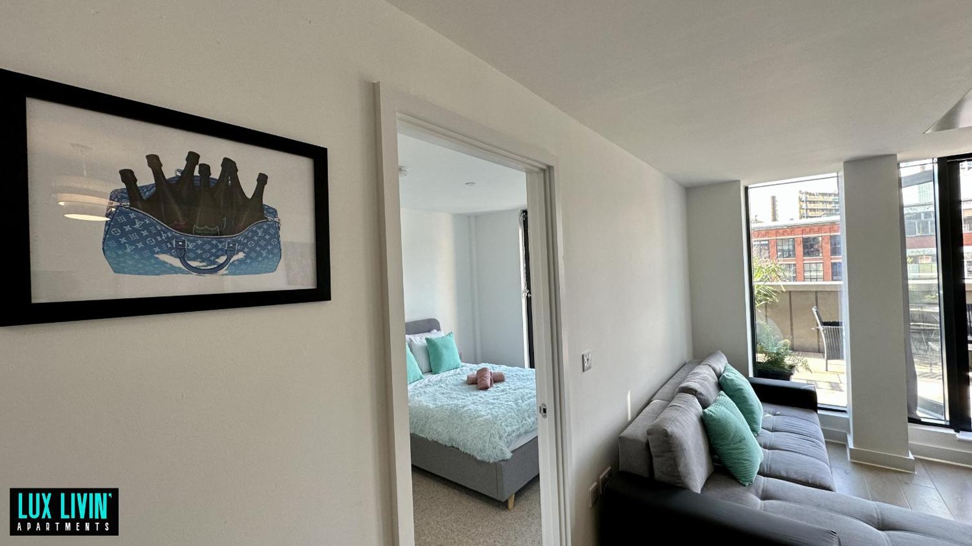 Lux Livin' Apartments - Luxury 2 Bed Apartment With Sky Garden Mánchester Habitación foto